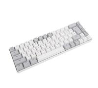 Bewinner Clavier de Jeu Mécanique Filaire 60%, Clavier de Bureau Compact 68 Touches avec Rétroéclairage RVB, Anti-ghosting, pavé Numérique échangeable à Chaud pour Ordinateur (Bloc de Couleur Blanc
