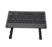 Bewinner Clavier d'ordinateur Portable de Poche Pliable sans Fil Bluetooth 3.0 140 MAh Rechargeable avec Support intégré 60 Touches pour iOS Tablettes Téléphones Ordinateurs Portables - Noir