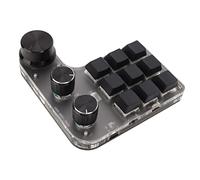 Bewinner Clavier Macro à Une Main, Clavier de Jeu Programmable 9 Touches BT OSU avec 3 Boutons, USB Filaire Double Mode et Mini Clavier BT sans Fil pour Ordinateur Portable de Jeu