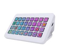 Bewinner Clavier Macro ACL à 32 Touches | Boutons Personnalisables avec Affichage Visuel, Raccourcis One-Touch pour Les Créateurs et Les Streamers - Compatible avec/Mac (White)