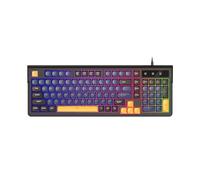 Bewinner Clavier Mécanique Filaire à 98 Touches, rétroéclairé RVB avec Touches Trois Couleurs, 19 Anti-Image Fantôme pour Bureau de Jeu (Blue)