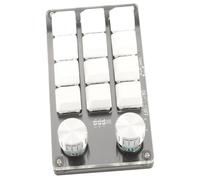 Bewinner Clavier Mécanique Macro à 12 Touches à Une Main, Clavier Programmable avec Bouton Réglable pour Jeux, Bureau, Laboratoire, Bricolage (Noir Blanc)
