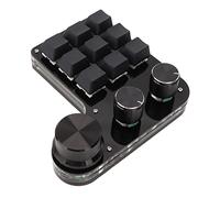 Bewinner Clavier Mécanique Macro à Une Main, 9 Touches RVB rétroéclairé Mini Clavier de Jeu Bleu, 9 Touches Entièrement Programmables Clavier de Jeu avec 3 Boutons pour Ordinateur Portable