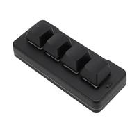 Bewinner Clavier Mécanique Macro Programmable à 4 Touches, Bluetooth sans Fil 2,4 G et Mini Tapis de Jeu USB Filaire avec Rétroéclairage RVB, Interrupteur Bleu pour PC, Ordinateur