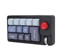 Bewinner Clavier Numérique Mécanique Filaire, Type C, 12 Touches Remplaçables à Chaud, Clavier Numérique rétroéclairé par LED RVB avec Rouleau de Joystick pour Les Jeux et Le Bureau (Black)