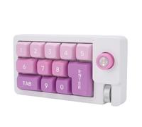 Bewinner Clavier Numérique Mécanique Filaire, Type C, 12 Touches Remplaçables à Chaud, Clavier Numérique rétroéclairé par LED RVB avec Rouleau de Joystick pour Les Jeux et Le Bureau (Green)