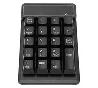 Bewinner Clavier Numérique sans Fil à 19 Touches, Mini Clavier Numérique Silencieux USB 2.4G, pavé Numérique de comptabilité Financière Portable pour Ordinateur Portable, Noir