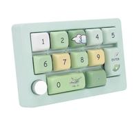 Bewinner Clavier Numérique USB câblé, Clavier Macro-mécanique à Main, 12 Clés à LED RVB, 12 Programmable de Bricolage pour Jeu de Bureau (Green)