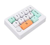 Bewinner Clavier Numérique USB câblé, Clavier Macro-mécanique à Main, 12 Clés à LED RVB, 12 Programmable de Bricolage pour Jeu de Bureau (White)