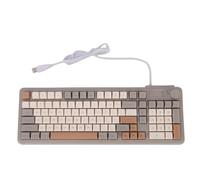 Bewinner Clavier RVB Filaire USB avec Bouton personnalisé, Touches Lumineuses pour Les Jeux et Le Travail de Bureau, Plug and Play, Clavier D'ordinateur ABS Ergonomique pour Le Travail