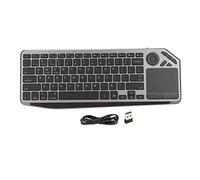 Bewinner Clavier sans Fil avec Pavé Tactile, Clavier Tactile sans Fil Double Mode 2,4 G/BT, Contrôle Précis du Curseur, Clavier TV Rétroéclairé Coloré pour Ordinateur Portable, Tablette Multimédia