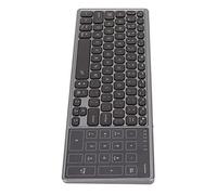 Bewinner Clavier sans Fil, Clavier sans Fil Compact Pleine Taille Pavé Tactile Numérique 2,4 GHz sans Fil Portable RVB Rétroéclairé Plug and Play Clavier Portable (Gris)