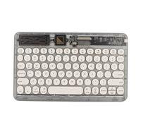 Bewinner Clavier Ultra Fin, Mini Clavier sans Fil Portable Rétro Rechargeable, Clavier sans Fil Multi-appareils RVB pour PC Portable, Tablette (Noir)