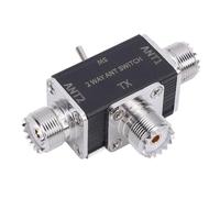 Bewinner Commutateur D'antenne CB Ham 2 Voies, Commutateur Coaxial Double Direction 100 W 1-30 MHz avec sécurité D'inversion de polarité et Trépied Pliable, pour Radio à Ondes Courtes IC