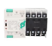 Bewinner Commutateur de Transfert Automatique Double Puissance 125A 4P 400V, Commutation Rapide ATS avec Contacteurs Argentés, Interrupteur d'alimentation d'urgence sans Interruption en
