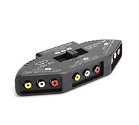 Bewinner Commutateur, Sélecteur AV 3 en 1 Sortie avec Câble pour DVD | Routeur Source pour les Jeux Rétro, Aucune Alimentation Nécessaire, Bouton-poussoir Manuel, Configuration Home Cinéma,