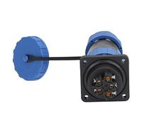 Bewinner Connecteur de Prise étanche IP68, Broches Plaquées or Massif, Connecteur Circulaire 380V 45a pour Machines Contrôlées par Programme (5 broches)