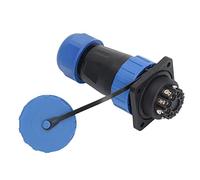 Bewinner Connecteur de Prise étanche IP68, Broches Plaquées or Massif, Connecteur Circulaire 380V 45a pour Machines Contrôlées par Programme (9 broches)