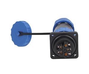 Bewinner Connecteur de Prise étanche IP68, Broches Plaquées or Massif, Connecteur Circulaire 380V 45a pour Machines Contrôlées par Programme (5 broches)