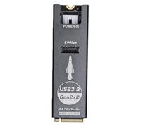 Bewinner Connecteur Interne NVMe vers USB Type-E 20 Gbit/s, clé M.2 M PCIe 4.0 NVMe vers USB C 3.2 Gen2x2 Type-E Adaptateur avec Dissipateur Thermique