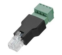 Bewinner Connecteur RJ11 6P4C Mâle vers Borne à Vis 4 Broches, Adaptateur Ethernet pour Modem - blindé Anti-interférence, Design Compact, Norme de Câblage EIA/TIA 568B, Coque en Plastique Robuste