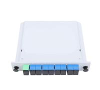 Bewinner Connecteur SC UPC de Répartiteur de Fibre Optique PLC 1x8, Boîtier ABS Enfichable pour Câblage Domestique, Projets d'ingénierie, Réseau FTTH - Faible Perte d'insertion ≤ 10,5 DB