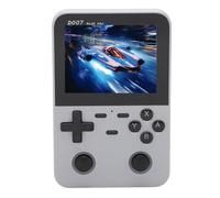 Bewinner Console de Jeu Portable Rétro Open Source D007, écran Couleur IPS 3,5", 64 Go Intégrés, Batterie 2500 MAh, D-Pad croisé, Prend en Charge 9 émulateurs (Silver)