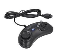 Bewinner Contrôleur de Jeu Léger et Compact de Manette de Jeu Genesis 16 Bits pour les Joueurs Rétro, Matériau ABS Noir