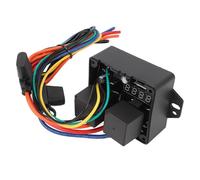 Bewinner Contrôleur de Ventilateurs Numériques 12V, Kit de Commutateur de Commande de Ventilateur électrique à Température Réglable pour Ventilateurs Simples et Doubles avec Affichage LED