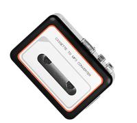 Bewinner Convertisseur de Cassette Portable en MP3 avec Deux Haut-parleurs et USB 2.0, Magnétophone Stéréo avec Prise Jack 3,5 Mm, Lecteur de Musique de Style Léger pour Les Voyages à (Black)