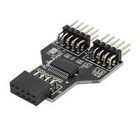 Bewinner Convertisseur de Hub de Carte d'extension USB 2.0 9 Broches vers Double 9 Broches, Déconcentrateur RVB Haute Vitesse et Adaptateur pour XP/7/8/10, Compatible avec la Station d'accueil USB