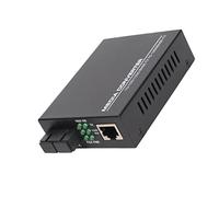 Bewinner Convertisseur de Média Gigabit Ethernet, Convertisseur Fibre Multimode vers Ethernet avec Port RJ45 et Port SC, Réseau Ethernet 10 100 1000 Mbps jusqu'à 0,55 Km/0,34 Miles, (Prise UE)