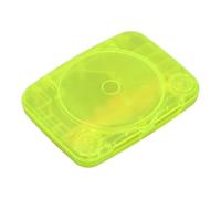 Bewinner Coque de Rechange Translucide pour Console Retro SCPH 001 101 102 103 Toutes Versions, Boîtier de Remplacement Blanc, Kit Complet avec Boutons, Coque ABS Portable Légère (Vert Transparent)