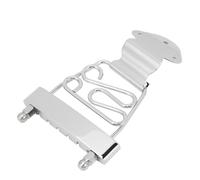 Bewinner Cordier Trapèze de Guitare à 6 Cordes, Cordier de Pont Réglable en Hauteur en Métal pour Guitares ou Basses de Jazz Archtop, Comprend des Vis pour une Installation Facile (SILVER)