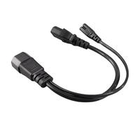 Bewinner Cordon d'alimentation Répartiteur en Y IEC320 C14 Mâle vers C13 C7 Femelle, Câble d'alimentation IEC étanche 10 A 250 V, 32 Cm pour Projecteur, Scanner de Codes-Barres, Haut-Parleur,