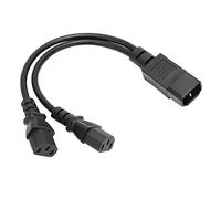 Bewinner Cordon d'alimentation Séparateur IEC320 C14 à 2X C13 Y, 10A 2500W, 1 Entrée 2 Sorties C14 Mâle à Double C13 Femelle, Rallonge pour Moniteur LCD, Imprimante PC