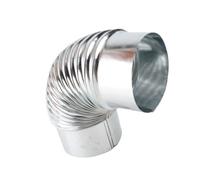 Bewinner Coude de Cheminée de 75 Mm, Tuyau de Poêle en Acier Inoxydable à 90 Degrés, Coude galvanisé pour échappement de Poêle Intérieur, évent de Tente de Camping en Plein Air, Couture de