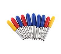 Bewinner Couteau de Traceur en Carbure cémenté 45° pour Découpe de Vinyle, 10 Lames de Rechange de 24 Mm de Long et 2 Mm pour Coupeur de Vinyle - Haute Précision, Durable, Pointe Tranchante (Mix)