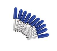 Bewinner Couteau de Traceur en Carbure cémenté 45° pour Découpe de Vinyle, 10 Lames de Rechange de 24 Mm de Long et 2 Mm pour Coupeur de Vinyle - Haute Précision, Durable, Pointe Tranchante (60°)