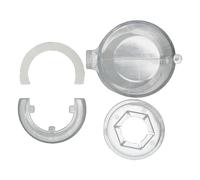 Bewinner Couvercle de Protection Rond Transparent en PC pour Interrupteur de Bouton d'arrêt d'urgence pour l'industrie, Protecteur de Bouton Poussoir Transparent avec Adhésif Puissant, Taille
