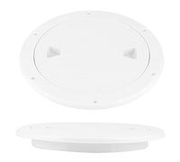 Bewinner Couvercle de Trappe de Plaque de Pont de Bateau Rond Blanc de 9.84 Pouces, ABS Anti-Corrosion Résistant aux, Remplacement de Port d'inspection étanche