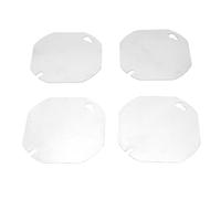 Bewinner Couvertures électriques D'octogone en Acier galvanisé de 4pcs, Plaques de Couverture de Boîte à Jonction Métallique à Plat 4 Pouces, Couvercles de Boîte à Jonction