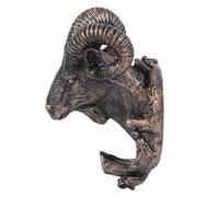 Bewinner Crochet Mural en Forme de Chèvre de Cheval doré Antique-adorable Cintre de Manteau en Résine de Conception de Tête d'animal, Crochets de Support de Chapeau Muraux Robustes pour la (Chèvre
