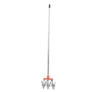 Bewinner Cultivateur Rotatif en Acier Inoxydable avec Poignée Réglable, 3 Impulseurs Interchangeables et Poignée de Coussin Ergonomique pour la Pelouse, Le Jardin, L'aération du Sol, Le