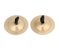 Bewinner Cymbales à Doigt de Danse du Ventre, Zills Professionnelles en Laiton avec Bandes élastiques pour une Tenue Facile, Accessoire d'instrument de Musique de 5,3 Cm pour une Seule Main