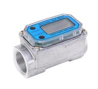 Bewinner Débitmètre Numérique à Débitmètre de Carburant, Mini NPT 10-200 L pour Kérosène, Liquide avec Haute Précision ± 1% et Affichage Clair (Bleu LLW-25)