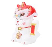 Bewinner Décoration de Tête de Chat de Fortune Solaire, Chat Porte-Bonheur à énergie Solaire pour Tableau de Bord de Voiture ou Décoration de Maison, Détection de Lumière et économie d'énergie