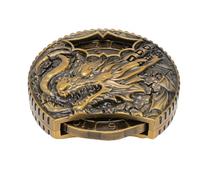 Bewinner Dés Rotatifs en Métal 7 en 1, Dés RPG de Table Rotatifs en Alliage de Zinc avec Motif Dragon, Comprend D4 D6 D8 D10 D12 D20 et Une Boîte de Rangement (Bronze)