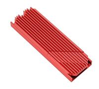 Bewinner Dissipateur Thermique M.2 2280 SSD, Refroidisseur SSD PS5 M.2, Dissipateur Thermique M.2 PCIE NVMe SSD pour 980 970 Evo Plus SN850 SN750 SN570 Firecuda 530, Noir (Rouge)