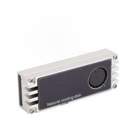 Bewinner Dissipateur Thermique NVMe M.2 avec Ventilateur de Refroidissement, Refroidisseur SSD en Aluminium avec Affichage de la Température en Temps Réel, Conçu pour 2280 SSD (Silver)